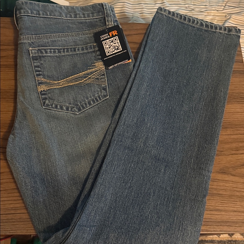 Cody James FR Men's Slim Straight Blue Work Jeans